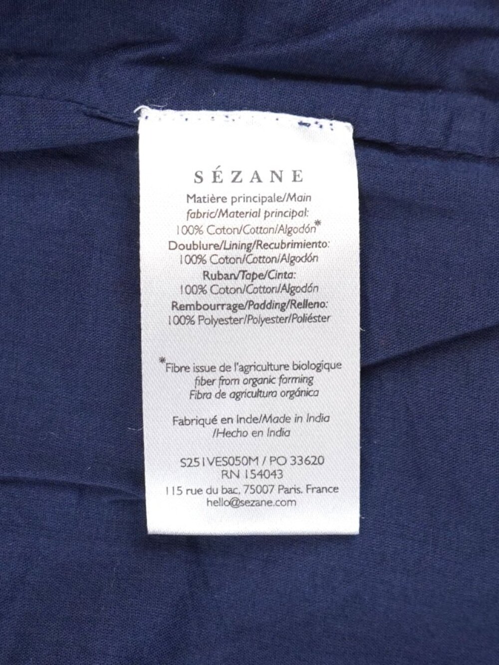 Sezane Esben Short Jacket In Marine Floral Print - Women's Size US 6 - NWT - Picture 4 of 6